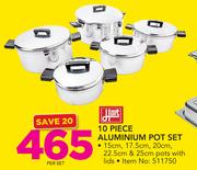Hart 10 Piece Aluminium Pot Set-Per Set