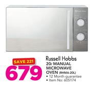 Russell Hobbs 20Ltr Manual Microwave Oven RHMA-20L