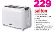 Salton 2 Slice Cool Touch Toaster ST-201