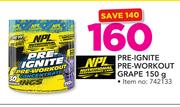 NPL Pre Ignite Pre Workout Grape-150g