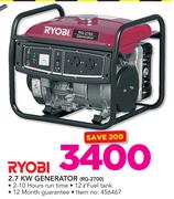 Ryobi 2.7KW Generator RG-2700