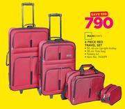 Mainstays 4 Piece Red Travel Set