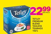 Tetley Premium Blend Tagless Teabags-102's Per Pack