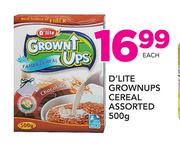 D'Lite Grownups Cereal Assorted-500g Each