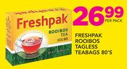 Freshpak Rooibos Tagless Teabags-80's Per Pack
