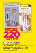 Snookums Grooming Set Infant Toothbrush Set-Both For