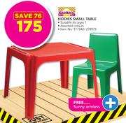 Sunny Kiddies Small Table With Free Sunny Armless