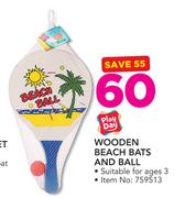 Play Day Wooden Beach Bats And Ball