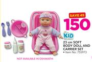 Kid Connection 23cm Soft Body Doll And Carrier Set