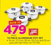 Hart 10 Piece Aluminium Pot Set