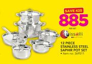 Tissolli 12 Piece Stainless Steel Saphir Pot Set