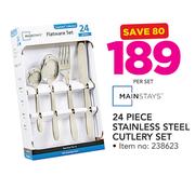 Mainstays 24 Piece Stainless Steel Cutlery Set
