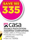 Casa Double Polycotton Assorted Comforters Includes Two Matching Pillowcases