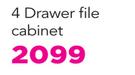 T Services 4 Drawer File Cabinet 