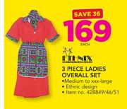 Ethnix 3 Piece Ladies Overall Set