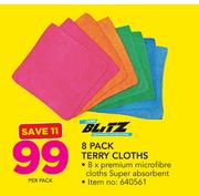 Blitz 8 Pack Terry Clothes-Per Pack