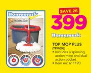 Homemark Top Mop Plus Including A Spinning Action Mop And Dual Action Bucket