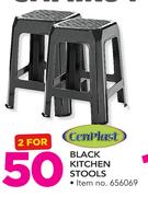Cenplast Black Kitchen Stool-For 2