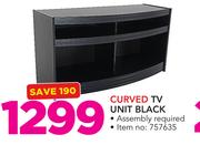 Curved TV Unit Black