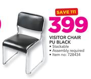 Visitor Chair PU Black