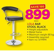 Lola Bar Stool Black