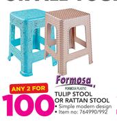 Formosa Tulip Stool Or Rattan Stool-For 2