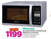 Hisense 28L Electronic Microwave Metallic 