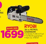 Ryobi 36cc Petrol Chainsaw