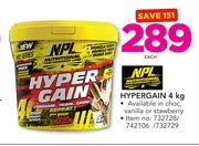 NPL Hypergain In Choc, vanilla Or Strawberry-4Kg Each