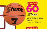 Shoot Basketball Tan Size 7