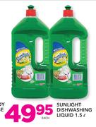 Sunlight Dishwashing Liquid-1.5L Each