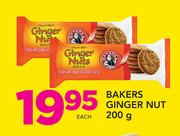 Bakes Ginger Nut-200g Each