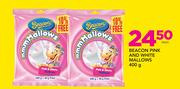 Beacon Pink And White Mallows-400g Each