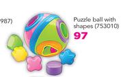Babygro Puzzle Ball With Shapes