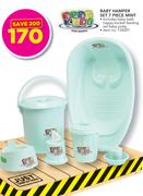 Baby Care 7 Piece Baby Hamper Including Baby Bath Nappy Bucket Feeding Set Baby Potty