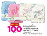 Snuggletime Deluxe Natural Hooded Towel Assorted-Each