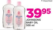 Johnson's Baby Oil-500ml Each