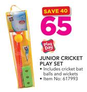 Play Day Junior Cricket Play Set Including Cricket Bat Balls And Wickets