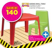 Sunny Kiddies Small Table With Free Sunny Armless Chair