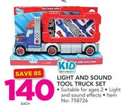 Kid Connections Light And Sound Tool Truck Set