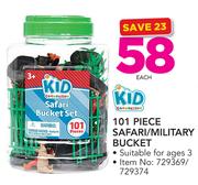 Kid Connections 101 Piece Safari/Military Bucket