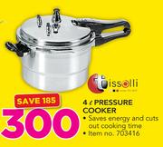 Tissolli 4Ltr Pressure Cooker