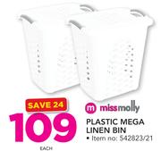 Missmolly Plastic Mega Linen Bin-Each