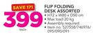 Flip Folding Desk Assorted 72 x 80 x 50cm