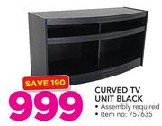 Curved TV Unit Black
