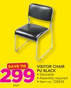 Visitor Chair PU Black