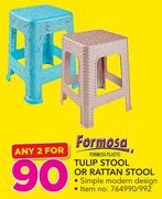 Formosa Tulip Stool Or Rattan Stool-For 2
