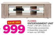 Flores Entertainment Unit 41 x 139 x 35cm Excluding Accessories