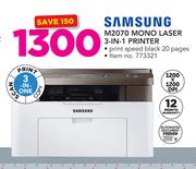 Samsung M2070 Mono Laser 3 In 1 Printer