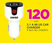 Swiss 3.1A MI US Car Charger-Each
